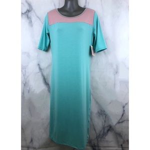 LULAROE JULIA BLOCK T-SHIRT DRESS